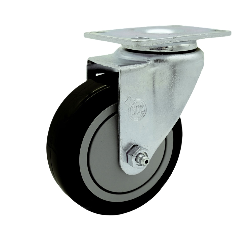 Replacement for McMaster Carr Caster 2426T53 - Swivel Top Plate Caster with 4 in. Black Polyurethane Wheel - 350 lbs Capacity per Caster