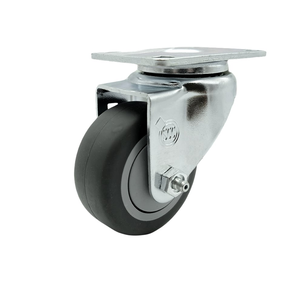 Replacement for McMaster Carr Caster 2426T55 - Swivel Top Plate Caster with 3 in. Gray Thermoplastic Rubber Wheel - 210 lbs Capacity per Caster -  Service Caster, MCM-SCC-20S314-TPRB