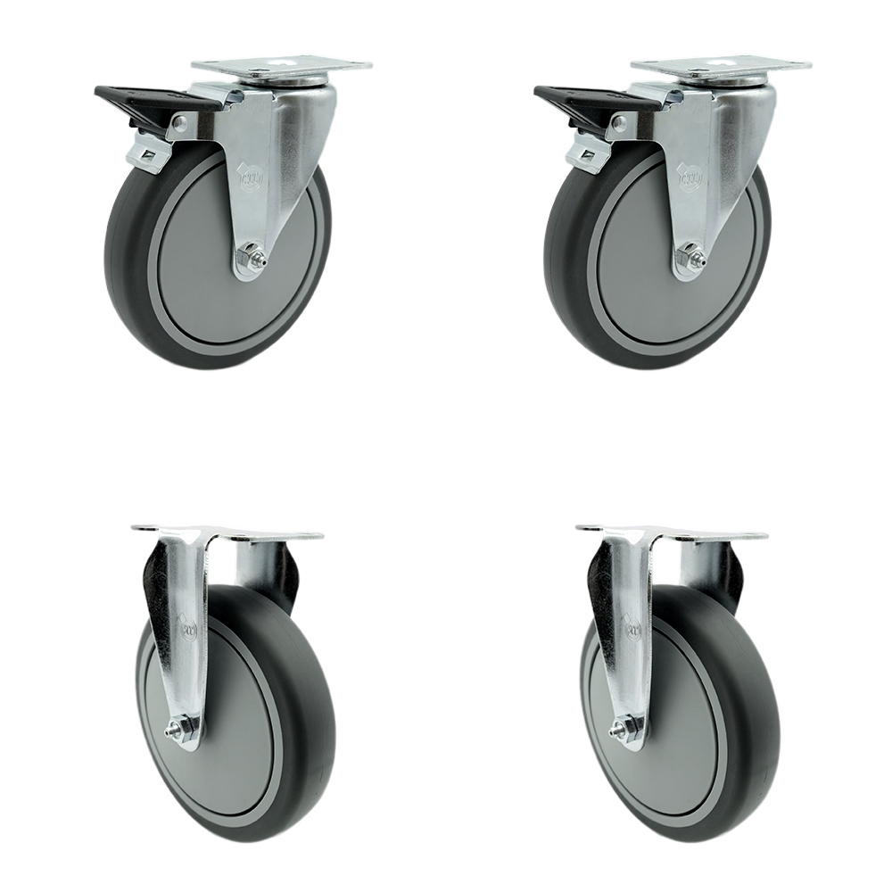 CAM-SCC-20S614-TPRB-PLB-2-R-2 Cambro Beverage Service Cart Replacement Caster Set - Set of 4