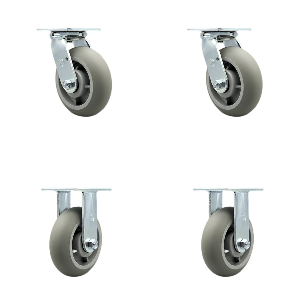 CAM-SCC-SS30S620-TPRRD-2-R-2 Cambro Meal Delivery Cart Caster Set - Replacement Caster Set - Set of 4