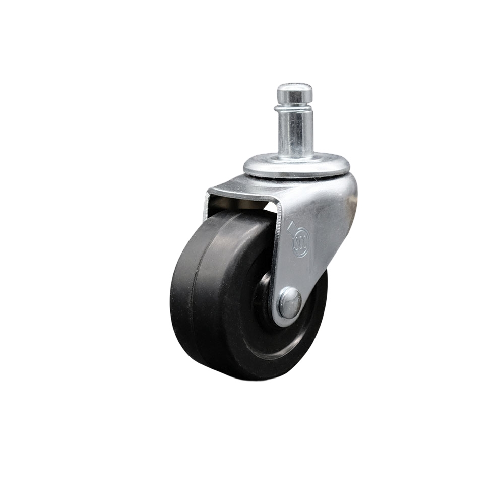 Replacement for Colson Caster 1.02251.441 MTG50 - 2 in. Swivel Soft Rubber Caster & 0.43 x 0.875 in. Grip Ring Stem - 80 lbs per Caster