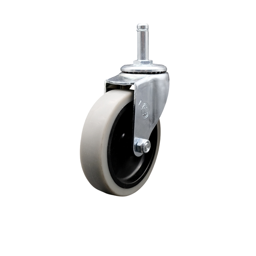 Replacement for Colson Caster 1.04351.441 MTG2 - 4 in. Swivel Thermoplastic Rubber Caster & 0.43 x 1.37 in. Grip Ring Stem - 125 lbs per Caster