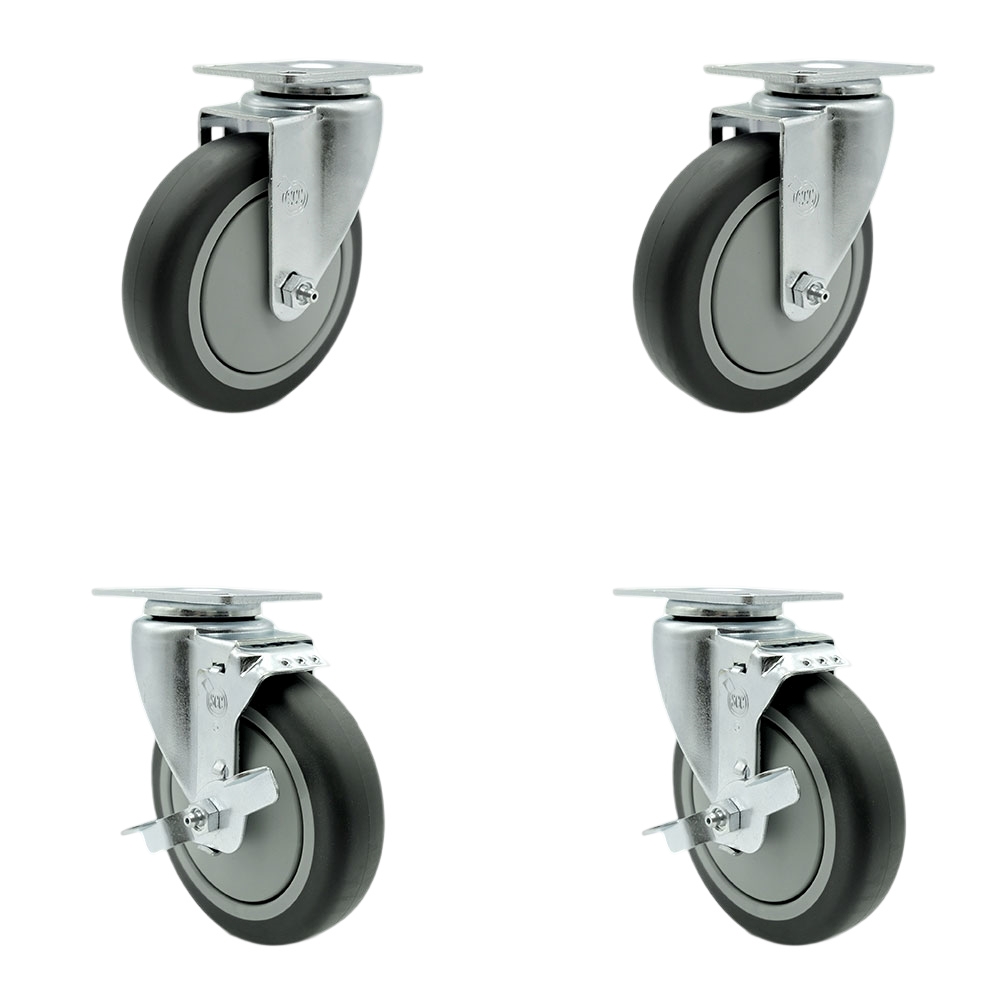CAM-SCC-20S514-TPRB-2-TLB-2 Cambro Dish Caddies Replacement Caster Set - Set of 4