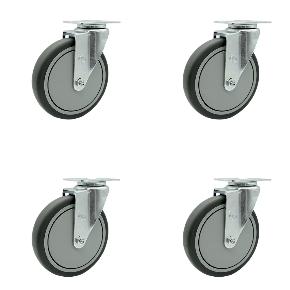 CAM-SCC-20S614-TPRB-4 Cambro 60034 Beverage Service Cart Replacement Caster Set - Set of 4