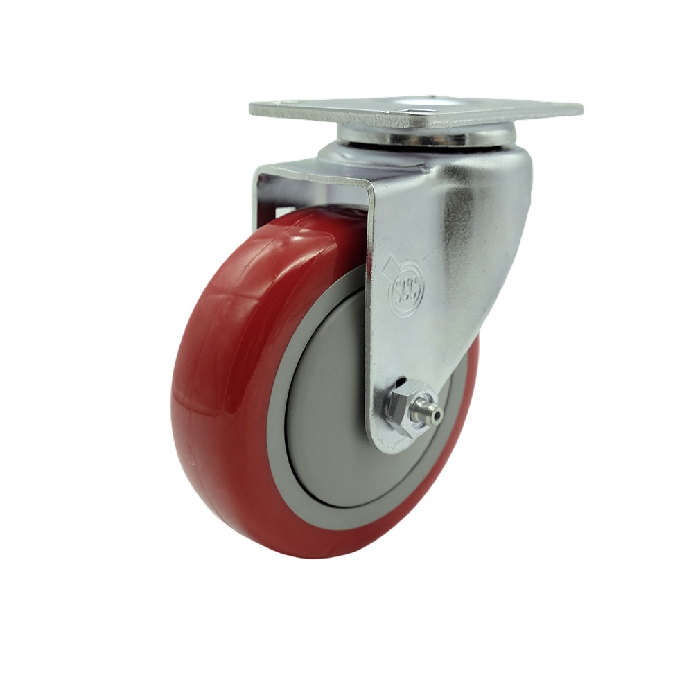 REG-SCC-20S414-PPUB-RED-TP2 Regency 600CSW415 U-Boat Utility Cart Replacement Caster - 4 in. Red Polyurethane Wheel