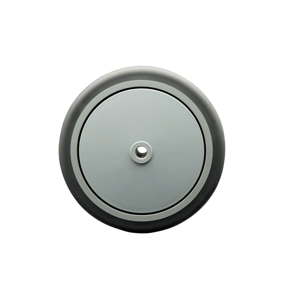SCC-TPRB614 6 x 1.25 in. Gray Thermoplastic Rubber Wheel with Precision Ball Bearing - 0.38 in. Bore Non Marking & Non Marring