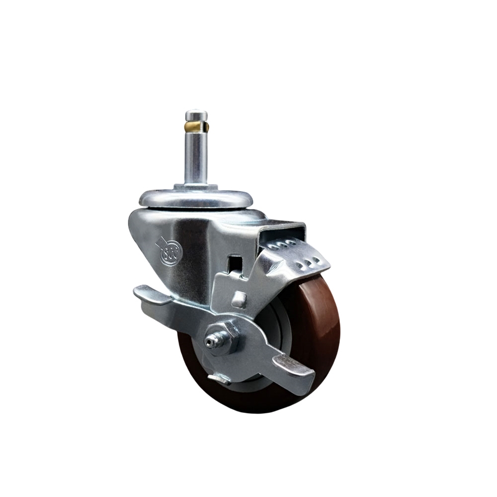 COL-SCC-GR20S314-PPUB-MRN-TLB-845 Replacement for Colson Caster 2.03351.92 MTG7 BRK1 - Polyurethane Swivel Grip Ring Stem Caster - 300 lbs Capacity