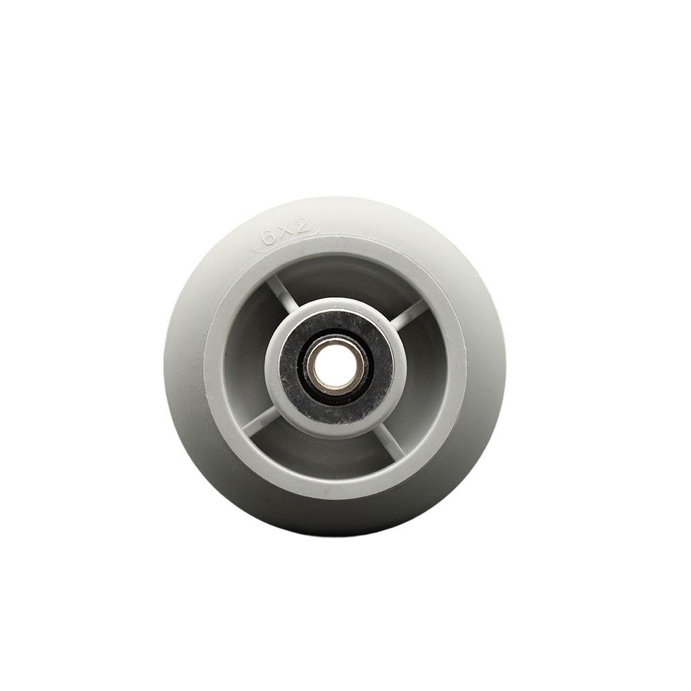 SCC-TPRRD620 6 x 2 in. Thermoplastic Rubber Donut Tread Wheel Only with Roller Bearing 0.5 in. Bore