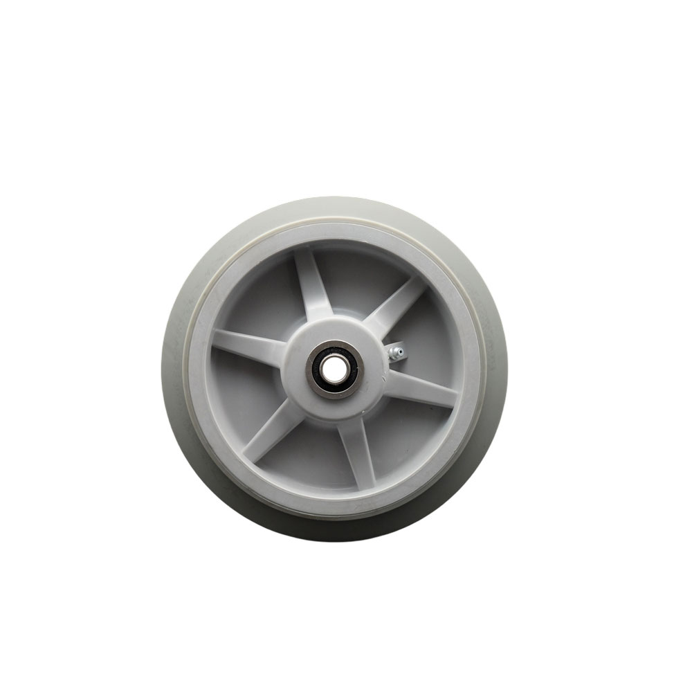 SCC-TPRBF820 8 x 2 in. Thermoplastic Rubber Flat Tread Wheel Only with Precision Ball Bearing 0.5 in. Bore