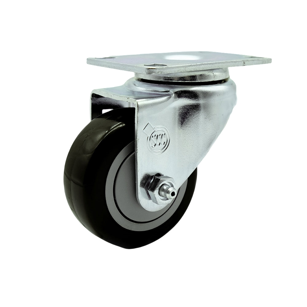 Replacement for Colson Caster 2.03356.92 - Polyurethane Swivel Top Plate Swivel Caster with 3 in. Black Wheel - 300 lbs Capacity per Caster