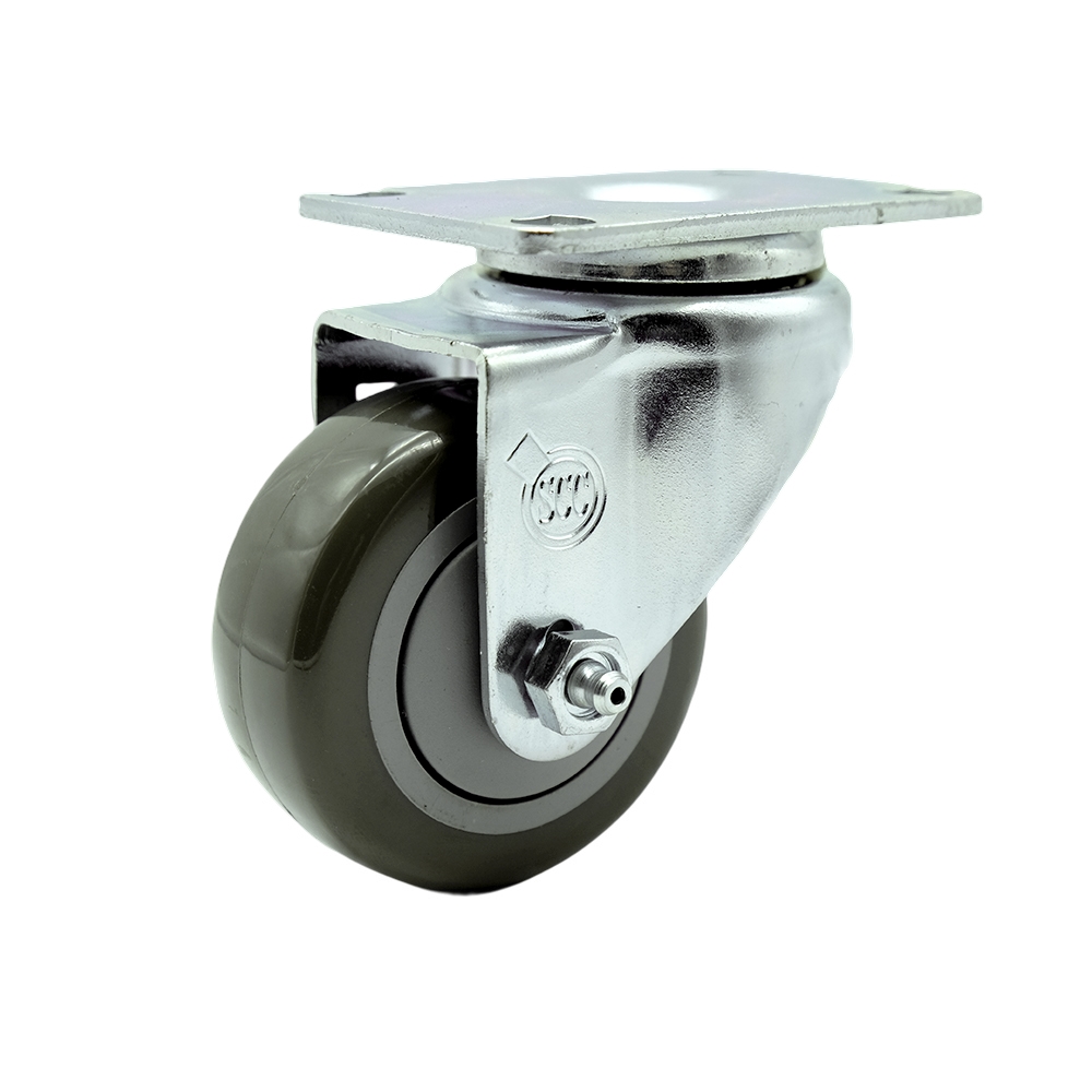 Replacement for Colson Caster 2.03256.95 - Polyurethane Swivel Top Plate Swivel Caster with 3.5 in. Gray Wheel - 300 lbs Capacity per Caster