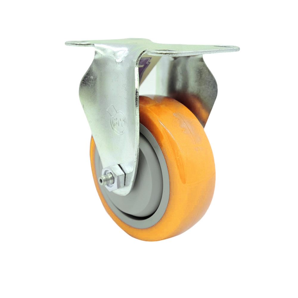 Replacement for Colson Caster 2.03208.95 - Polyurethane Top Plate Rigid Caster with 3.5 in. Yellow Wheel - 300 lbs Capacity per Caster