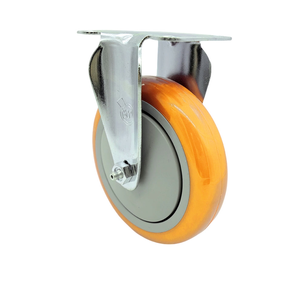 ULI-SCC-SS20R514-PPUB-YEL Replacement Caster for Uline Caster H-7449R - Stainless Steel Rigid Top Plate Caster with 5 in. Yellow Polyurethane Wheel