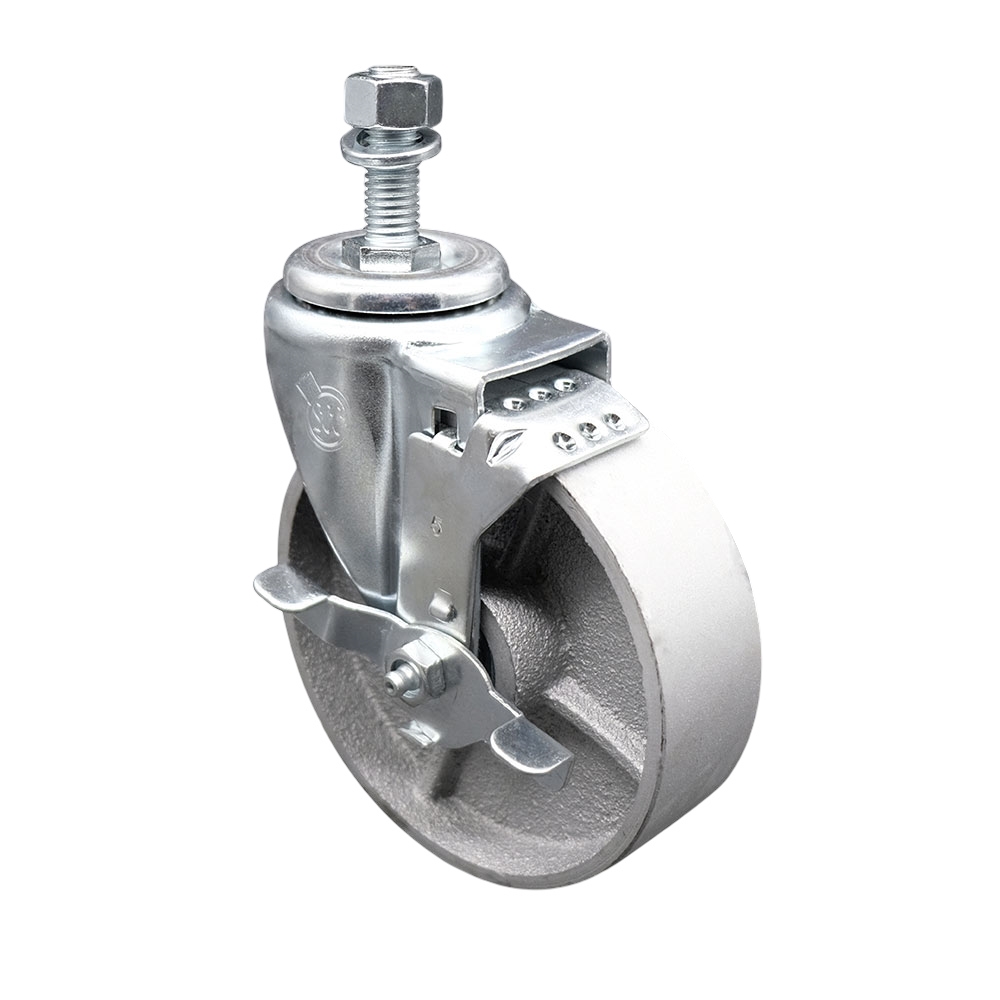 COL-SCC-TS20S514-SSS-TLB-5811134 Replacement for Colson Caster 2.05254.12 MTG13 BRK1 - Semi Steel Cast Iron Swivel Threaded Stem Caster