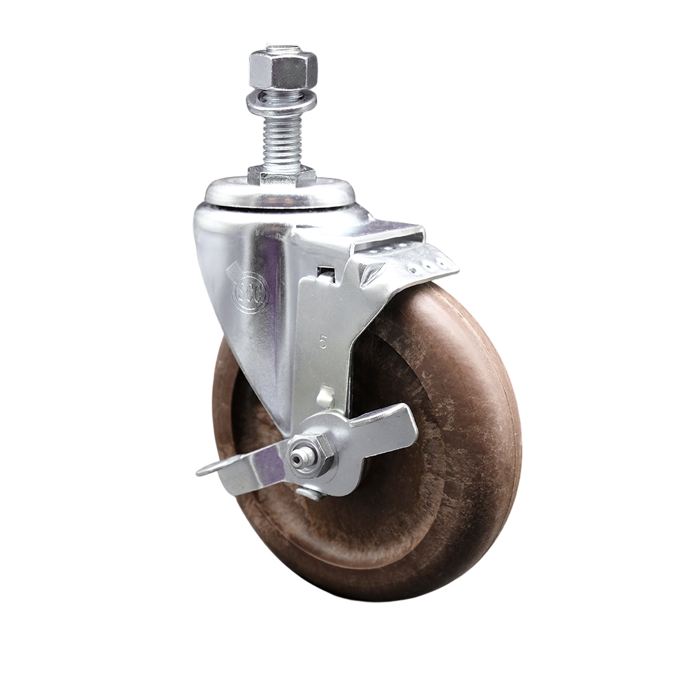 Replacement for Colson Caster 2.05254.52 HT MTG10 BRK1 - High Temperature Glass Filled Nylon Swivel Threaded Stem Caster