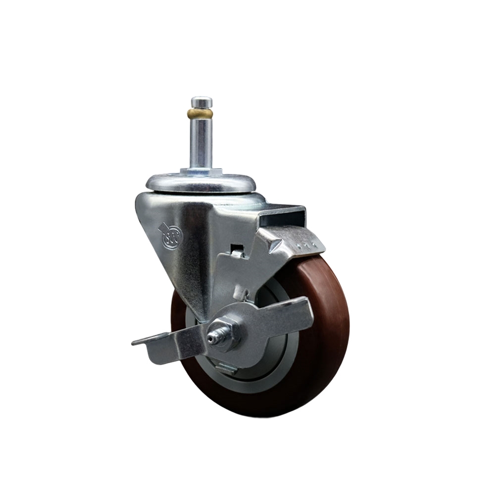 Replacement for Colson Caster 2.03251.95 MTG2 BRK1 - Polyurethane Swivel Grip Ring Stem Caster - 300 lbs Capacity