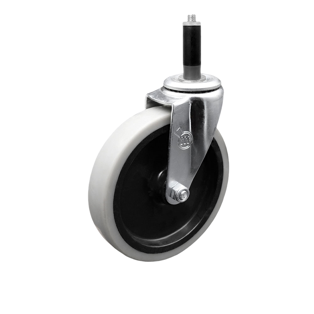 Replacement for Colson Caster 1.05367.441 MTG41 - 5 in. Swivel Thermoplastic Rubber Caster & 0.87 in. Expanding Adapter Stem - 130 lbs per Caster