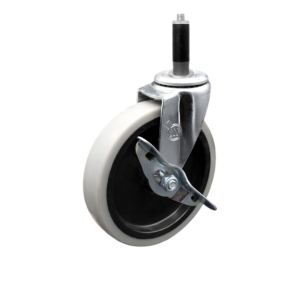 Replacement for Colson Caster 1.05367.441 MTG41 BRK3 - 5 in. Swivel Thermoplastic Rubber Caster & 0.87 in. Expanding Adapter Stem & Brake