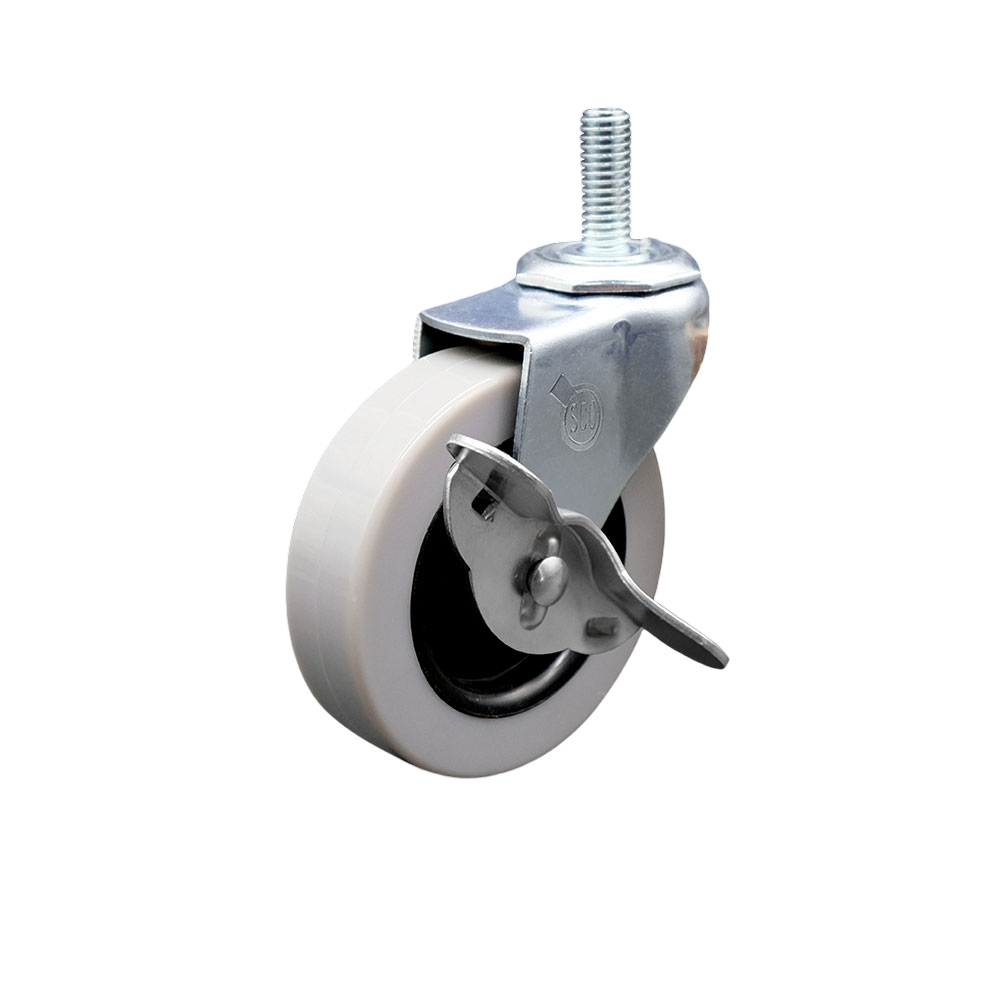 Replacement for Colson Caster 1.03354.441 BRK3 - 3 in. Swivel Thermoplastic Rubber Caster & 0.375 in.-16 TPI x 1.5 in. Threaded Stem & Brake