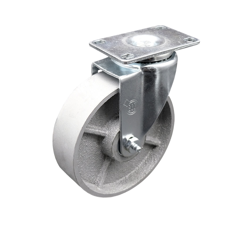 Replacement for Colson Caster 2.05256.12 - Semi Steel Cast Iron Swivel Top Plate Swivel Caster with 5 in. Silver Wheel - 300 lbs Capacity per Caster
