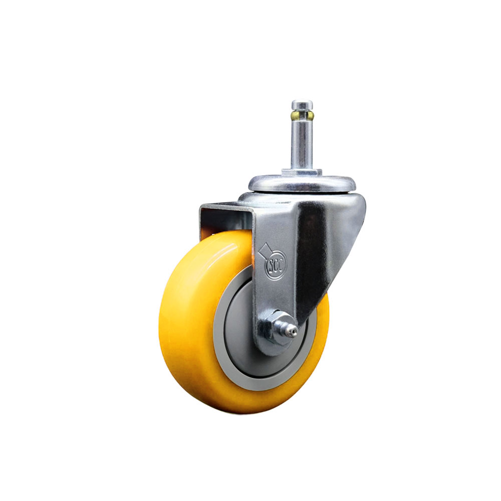 Replacement for Colson Caster 2.03251.95 MTG2 - Polyurethane Swivel Grip Ring Stem Caster with 3.5 in. Yellow Wheel & 0.43 in. Stem