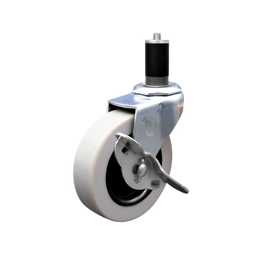 Replacement for Colson Caster 1.03367.441 MTG46 BRK3 - 3 in. Swivel Thermoplastic Rubber Caster & 1.5 in. Expanding Adapter Stem & Brake