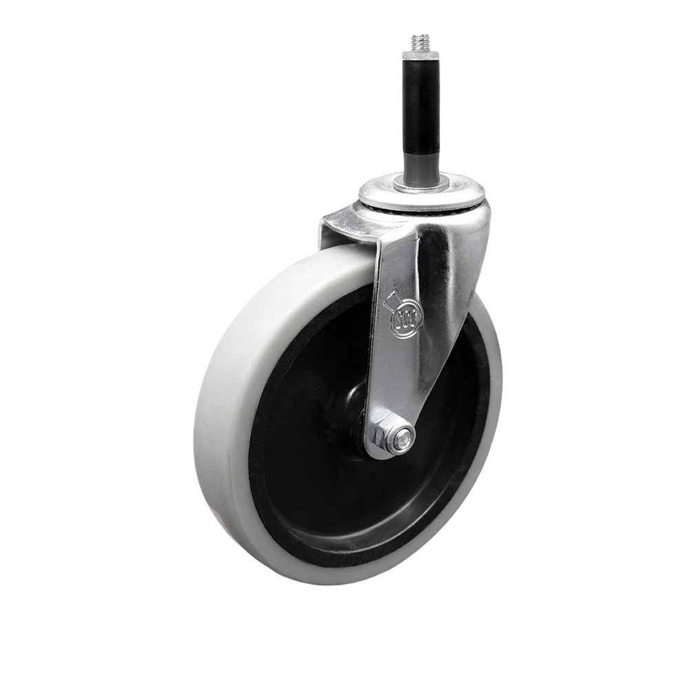 Replacement for Colson Caster 1.05367.441 MTG40 - 5 in. Swivel Thermoplastic Rubber Caster & 0.75 in. Expanding Adapter Stem - 130 lbs per Caster