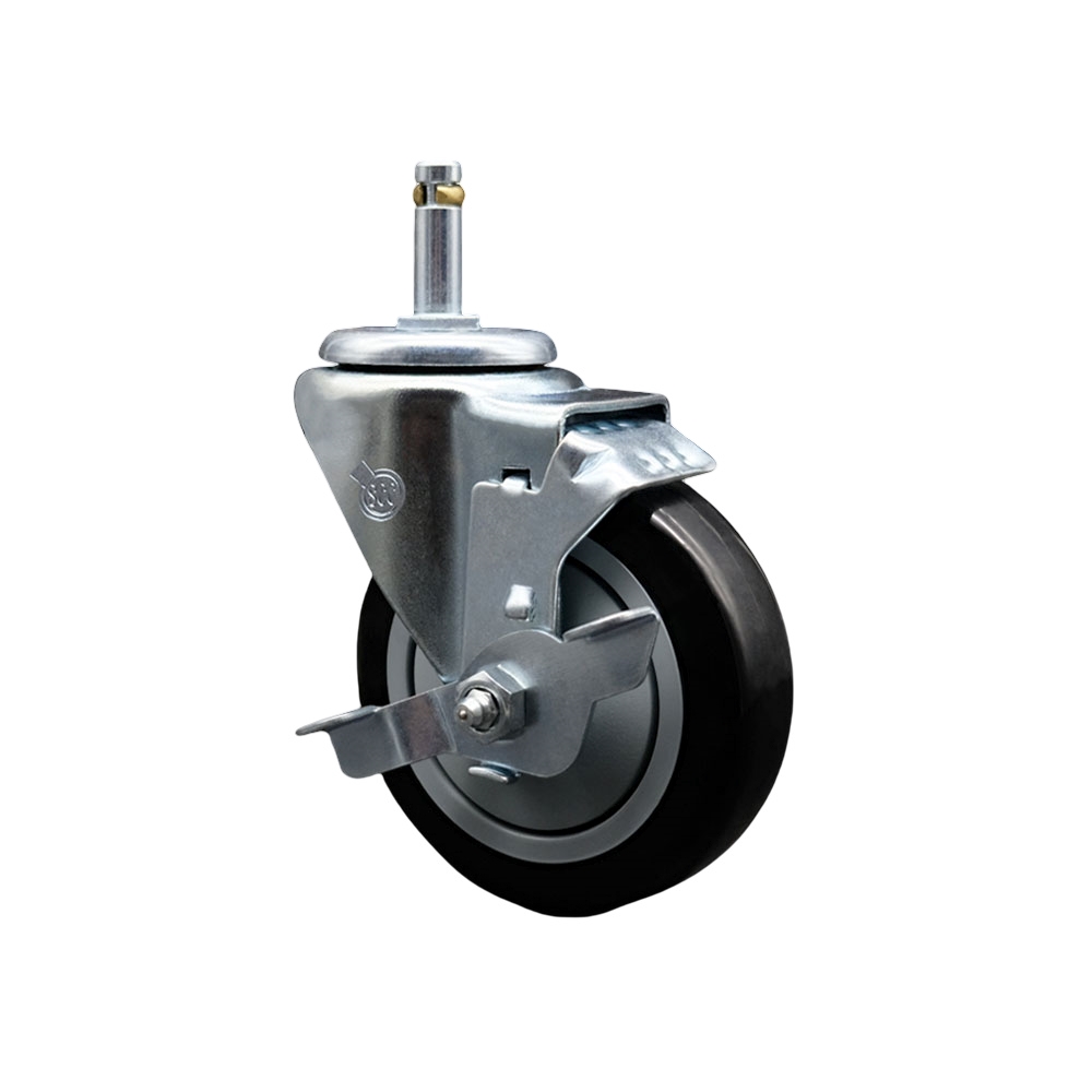 Replacement for Colson Caster 2.04251.95 MTG2 BRK1 - Polyurethane Swivel Grip Ring Stem Caster - 350 lbs Capacity