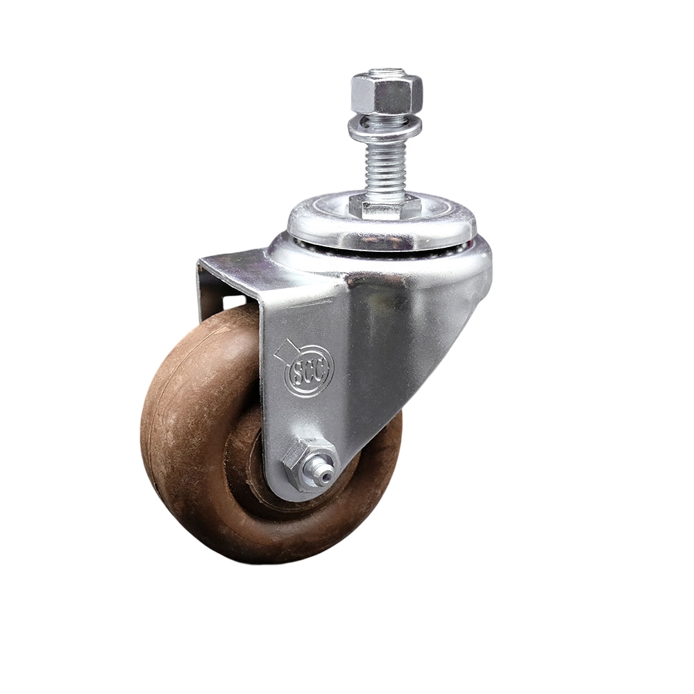 Replacement for Colson Caster 2.03254.52 HT MTG15 - High Temperature Glass Filled Nylon Swivel Threaded Stem Caster with 3.5 in. Brown Wheel