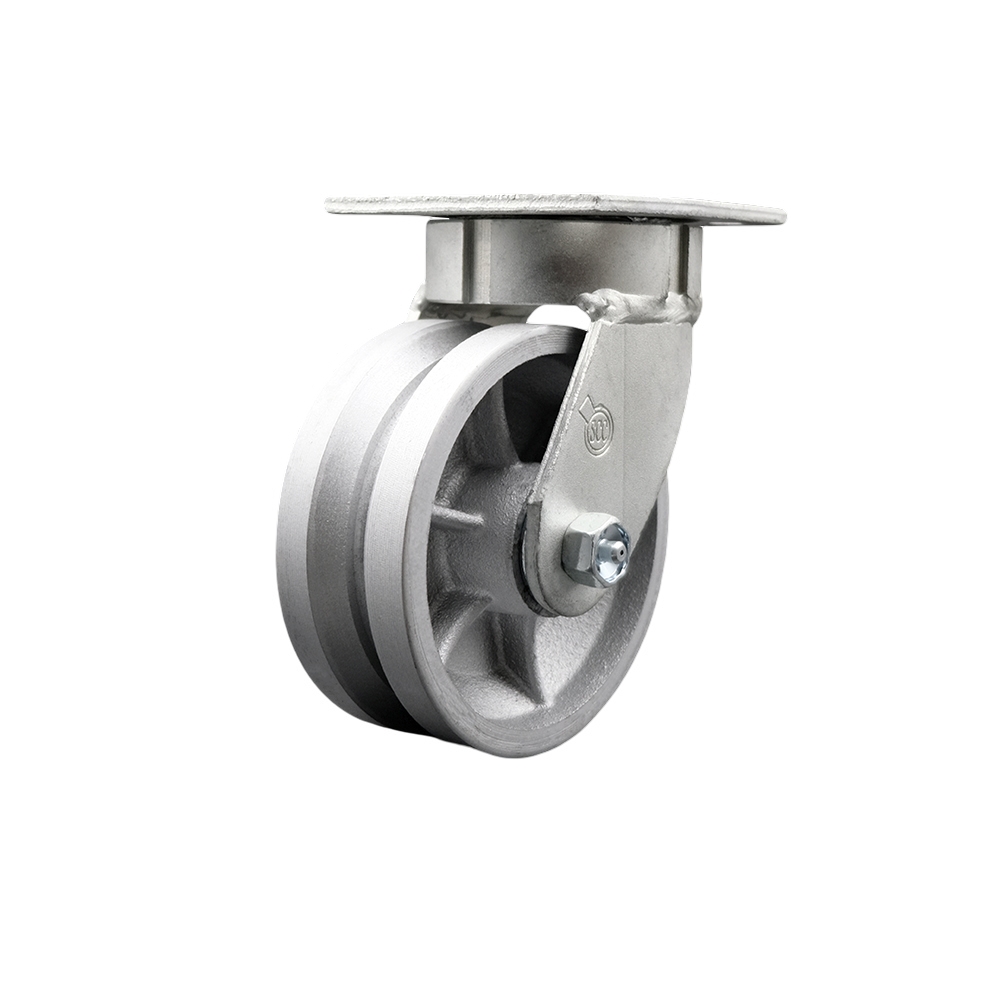 Heavy Duty Kingpinless Swivel Caster - Silver - 5 in. - 1100 lbs Capacity