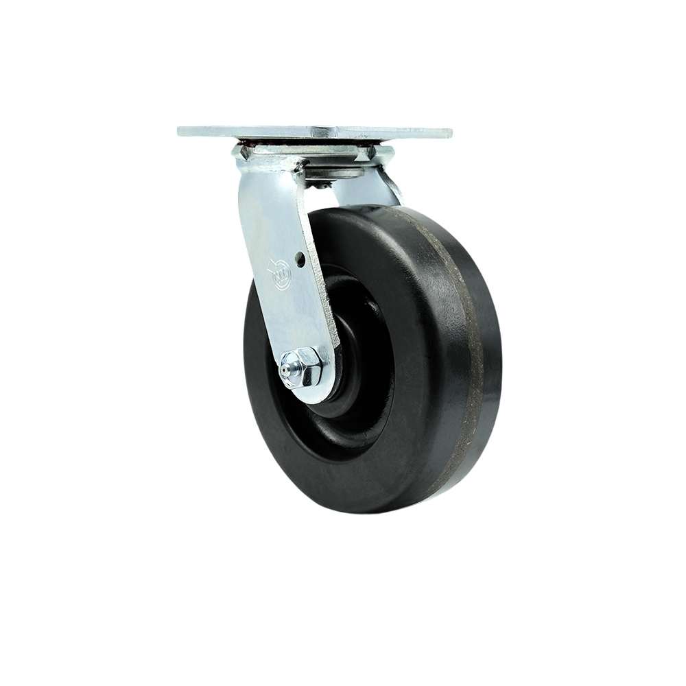 Replacement Caster for McMaster Carr Caster 2408T147 - Swivel Top Plate Heavy Duty Caster with 6 in. Phenolic Wheel - 1200 lbs Capacity per Caster