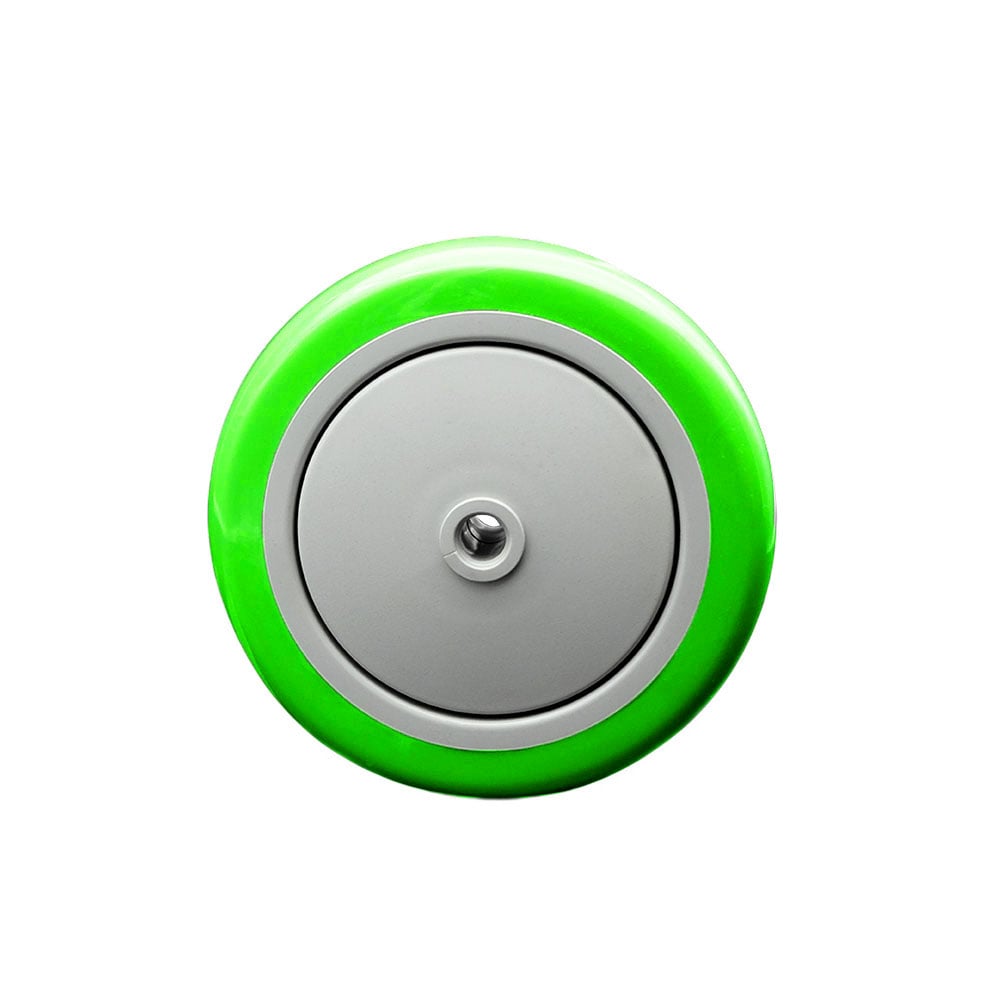 Replacement Wheel for Grainger Wheel 1KB29 26Y443 - 5 in. Green Polyurethane Wheel with Precision Ball Bearing - 0.31 in. Bore
