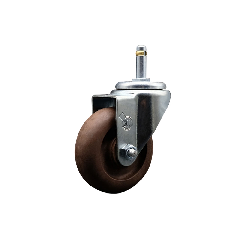 Replacement for Colson Caster 2.03251.52 HT MTG7 - High Temperature Glass Filled Nylon Swivel Grip Ring Stem Caster with 3.5 in. Brown Wheel