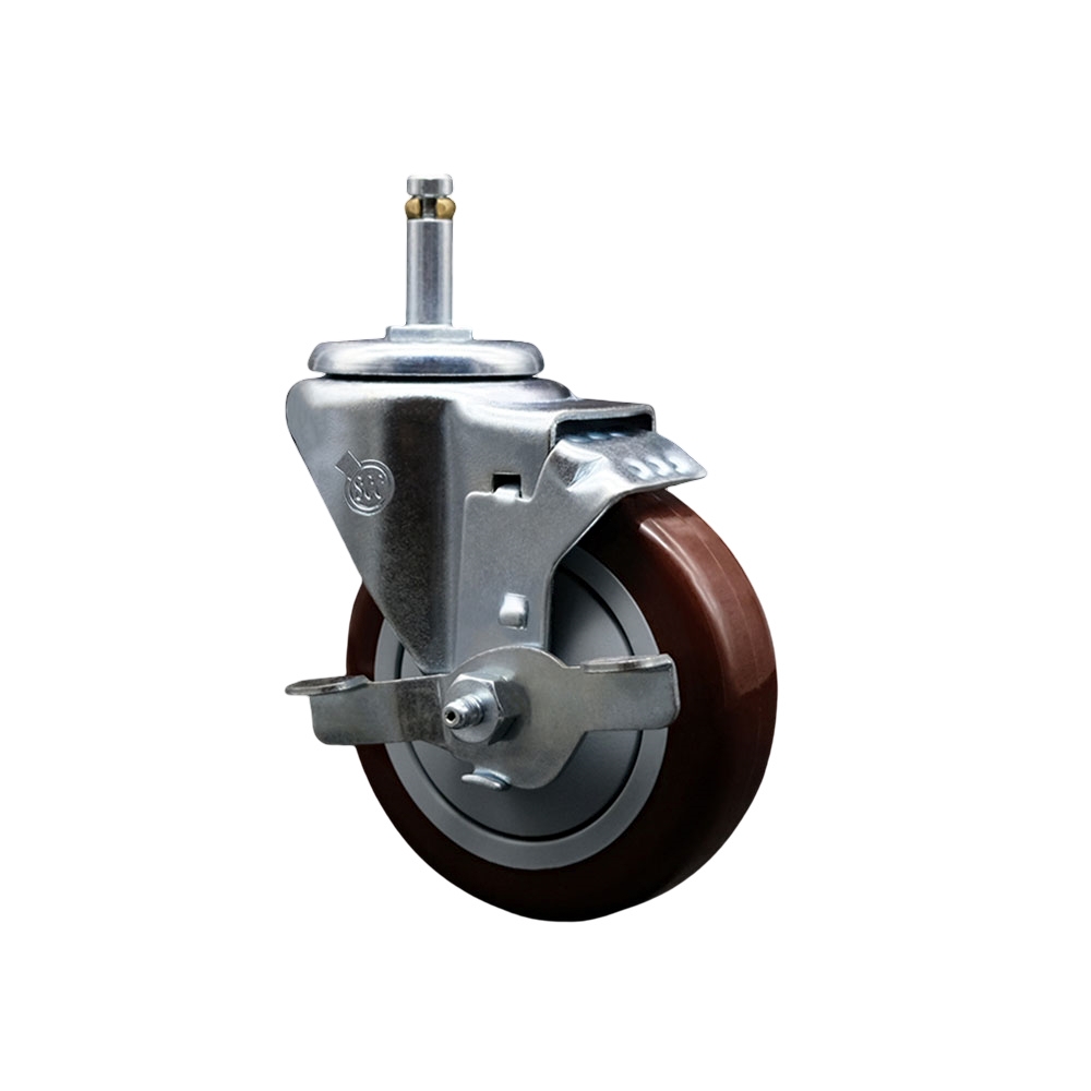 COL-SCC-GR20S414-PPUB-MRN-TLB-845 Replacement for Colson Caster 2.04251.95 MTG7 BRK1 - Polyurethane Swivel Grip Ring Stem Caster - 350 lbs Capacity