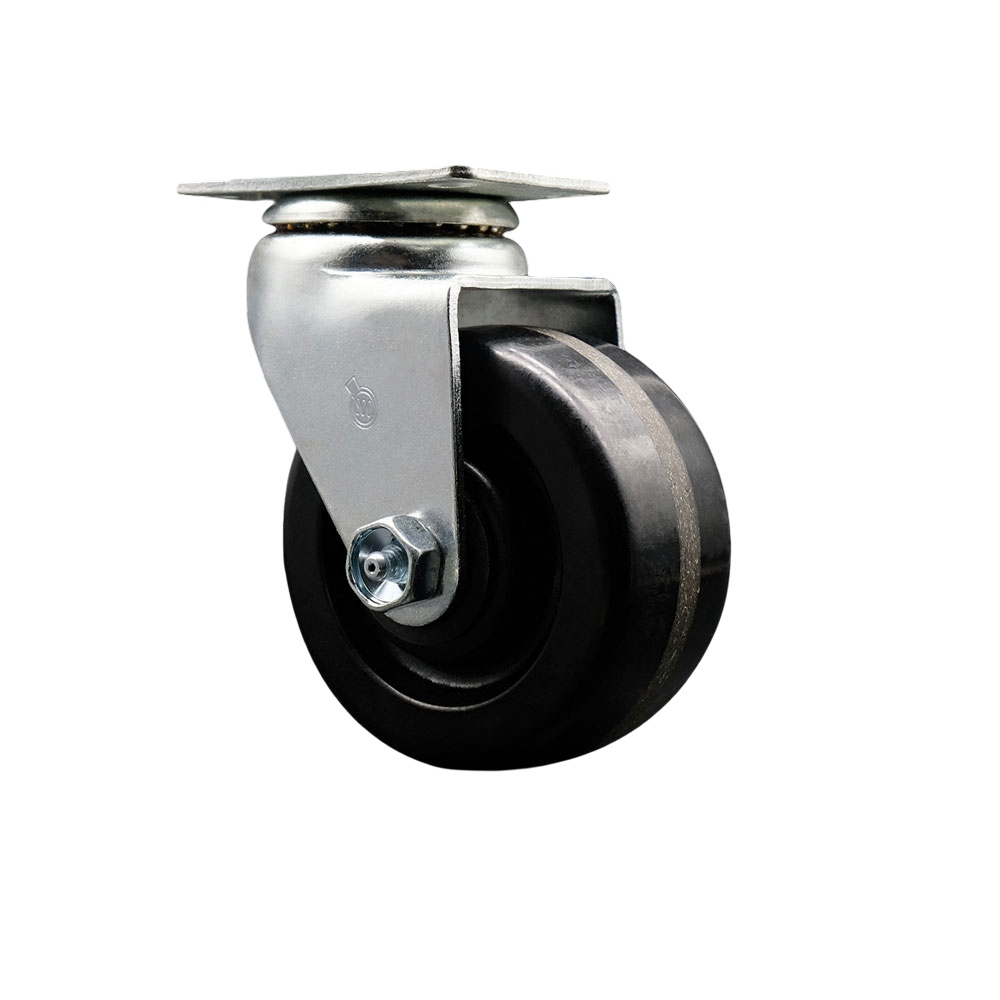SCC-20S420-PHR Swivel Top Plate Caster, Black 4 in. by 2 in. Phenolic Wheel Roller Bearing