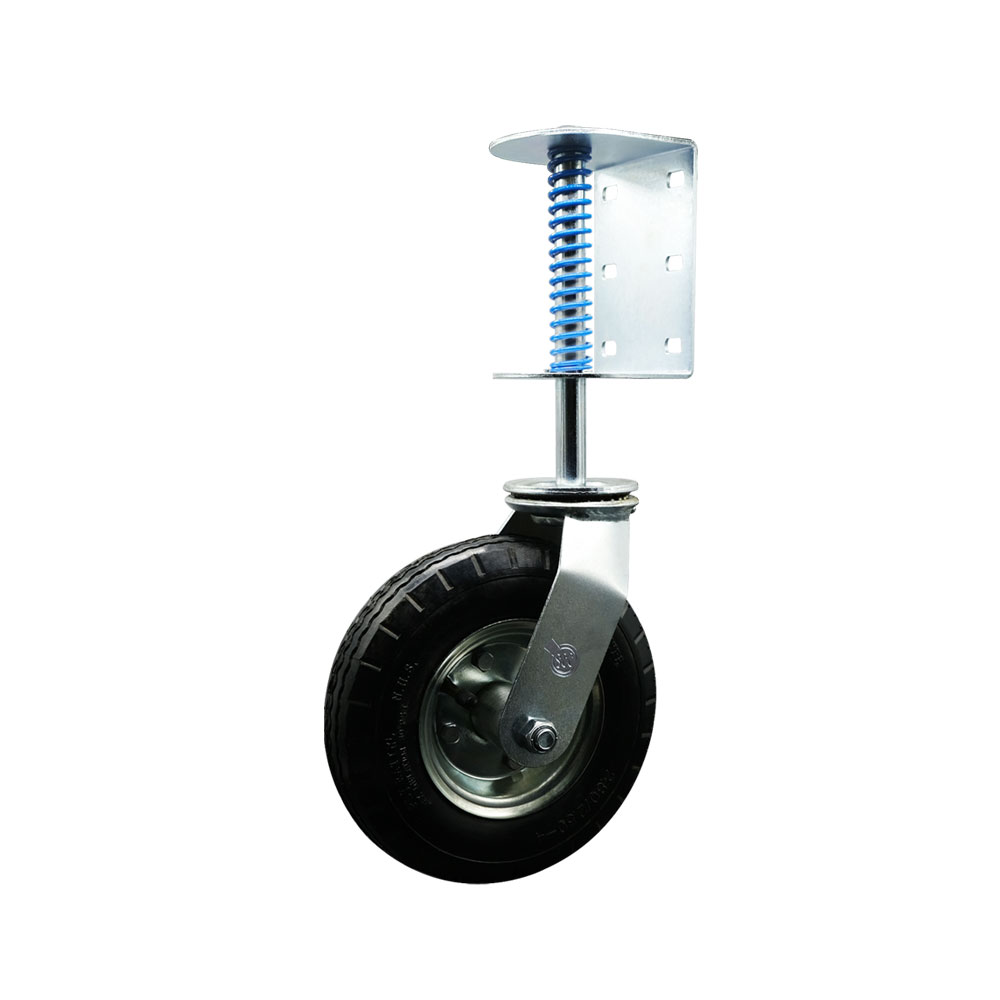SCC-GC100S280-PNB 8 in. Swivel Gate & Ladder Caster Black Pneumatic Wheel