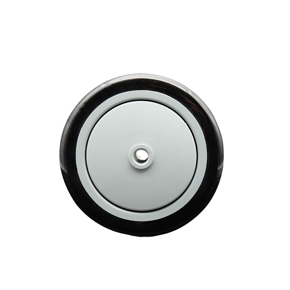 SCC-PPUB514-BLK 5 x 1.25 in. Black Polyurethane on Gray Polyolefin Wheel with Precision Ball Bearing - 0.38 in. Bore Non Marking & Non Marring