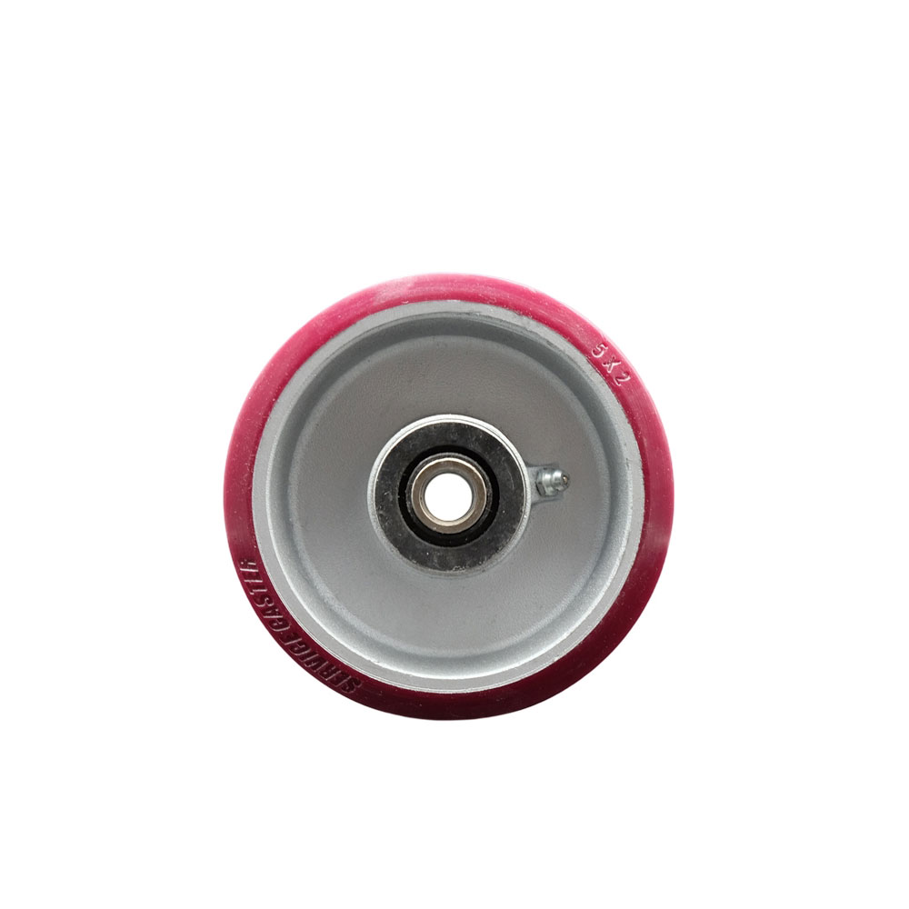 SCC-PAR520 5 x 2 in. Polyurethane on Aluminum Wheel Only with Roller Bearing - 0.5 in. Bore