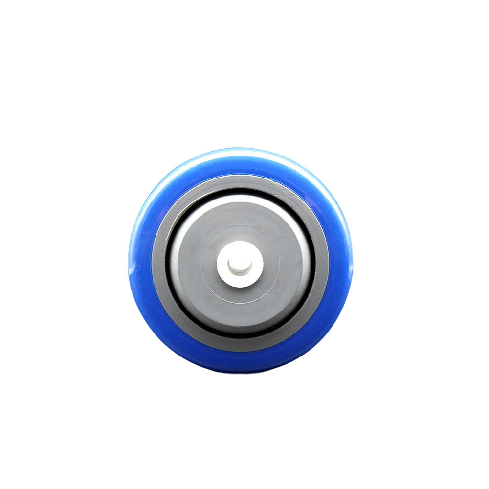 SCC-PPUB3514-BLUE 3.5 x 1.25 in. Blue Polyurethane on Gray Polyolefin Wheel with Precision Ball Bearing - 0.38 in. Bore Non Marking & Non Marring