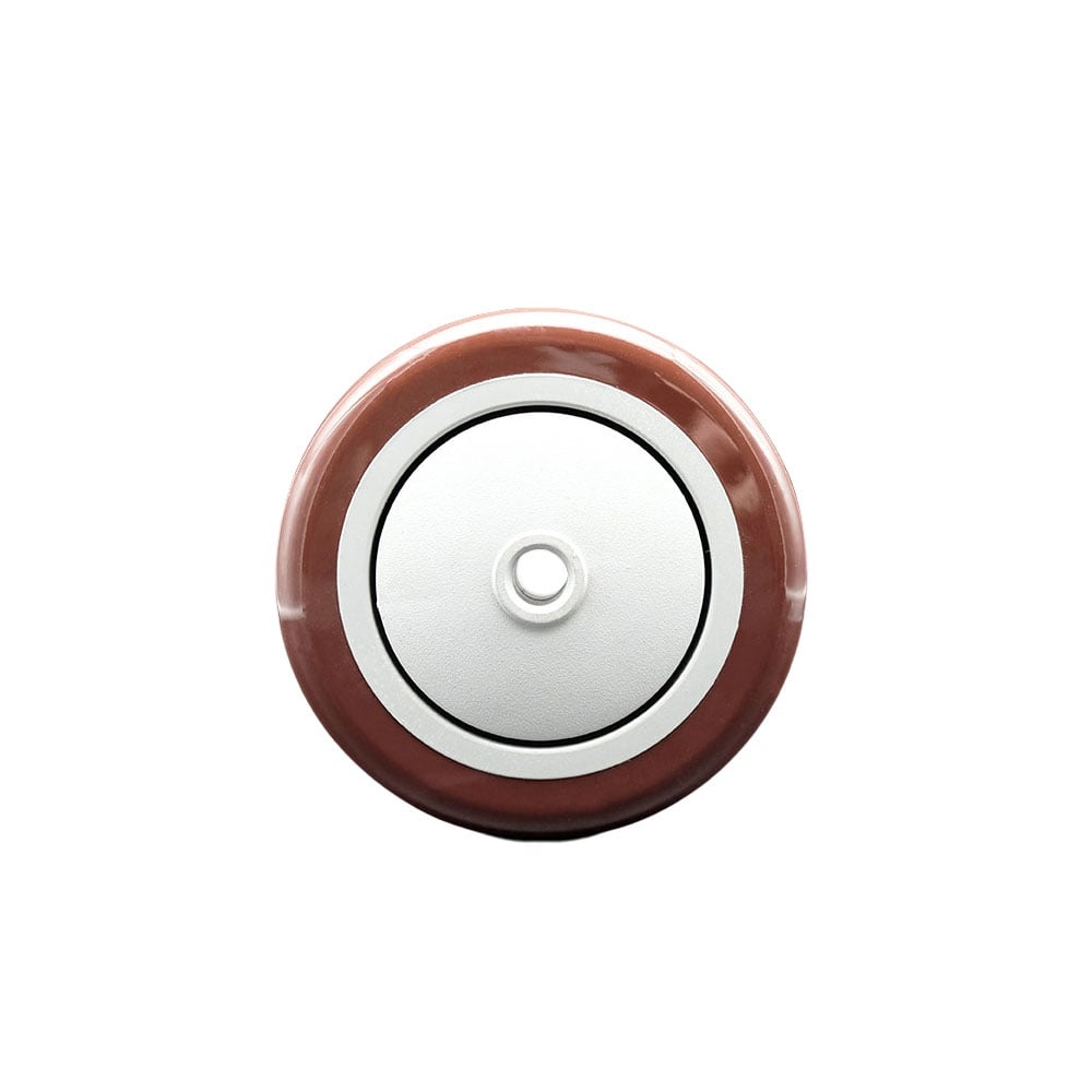 SCC-PPUB414-MRN 4 x 1.25 in. Maroon Polyurethane on Gray Polyolefin Wheel with Precision Ball Bearing - 0.38 in. Bore Non Marking & Non Marring