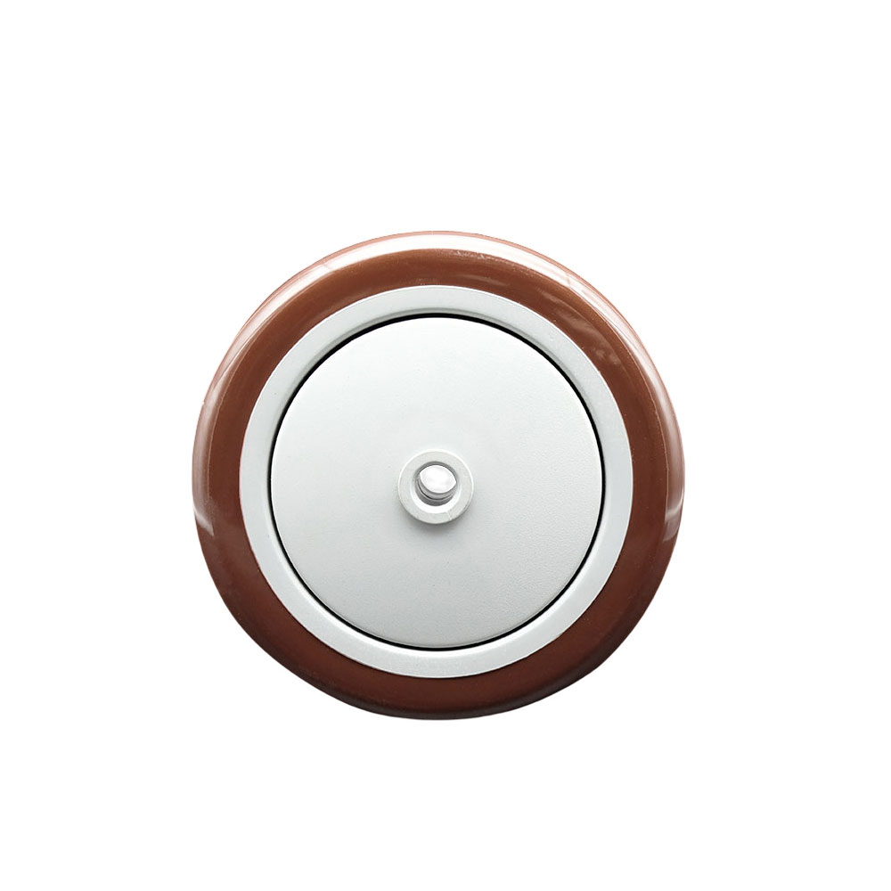 SCC-PPUB514-MRN 5 x 1.25 in. Maroon Polyurethane on Gray Polyolefin Wheel with Precision Ball Bearing - 0.38 in. Bore Non Marking & Non Marring