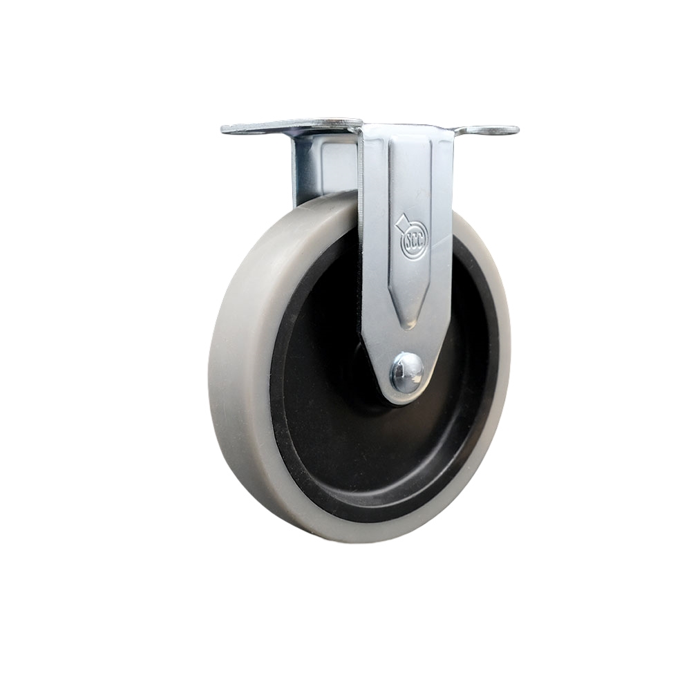 SCC-05R510-TPRS 5 in. Rigid Thermoplastic Rubber Caster Wheel with Top Plate