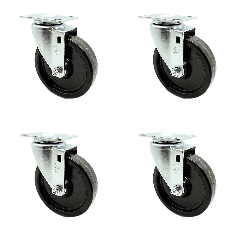 Swivel Caster - Phenolic Wheel - Set of 4 - Heavy Duty