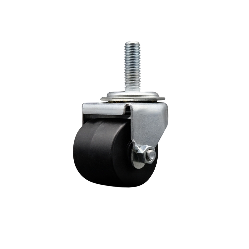 SCC-TS04S211316-POS-121315 Low Profile Swivel Threaded Stem Caster 2 in. by 1.81 in. Polyolefin Wheel 13 TPI by 1.5 in. Threaded Stem 0.5 in.