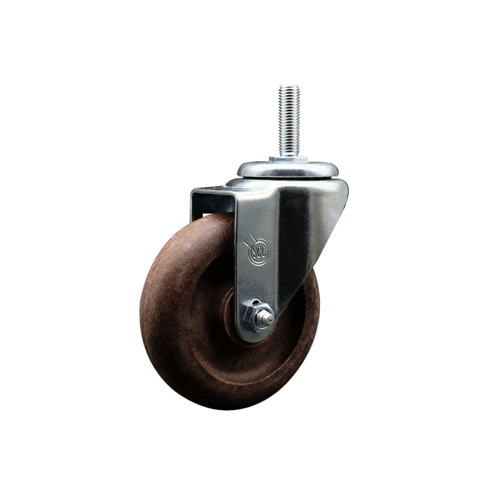 High Temp Nylon Swivel Caster - Brown - 4 in. Wheel - 350 lbs Capacity