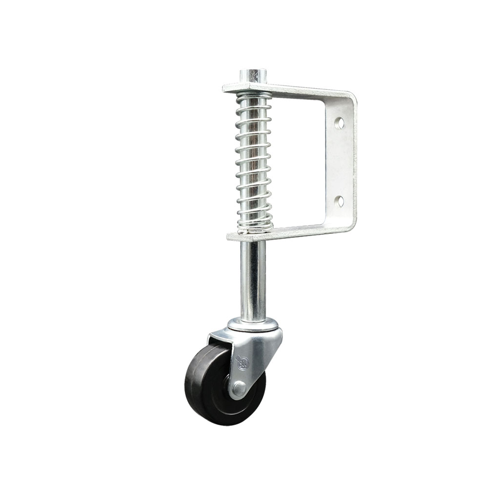 SCC-GCLD05S210-SRS 2 in. Swivel Gate & Ladder Caster Black Soft Rubber Wheel