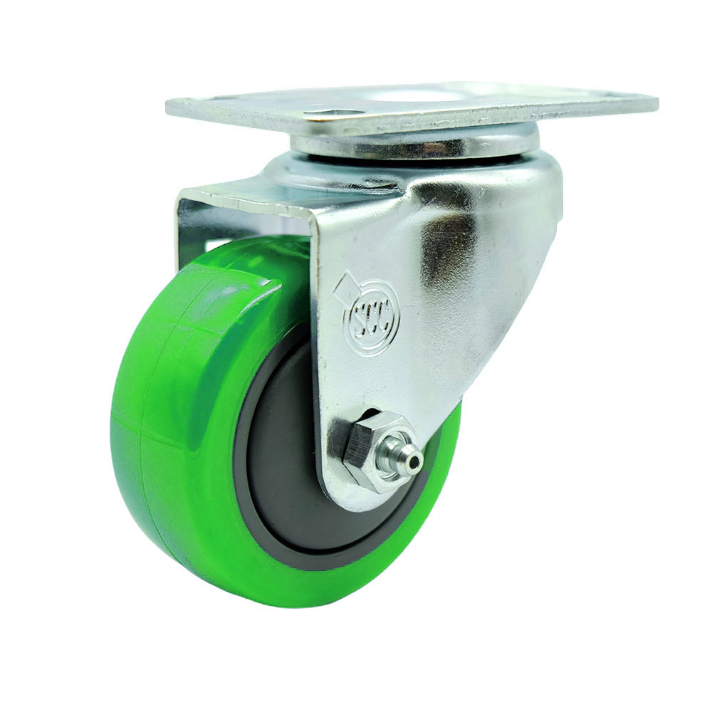 Swivel Caster - Green - 3.5 in. Wheel - Supports 300 lbs