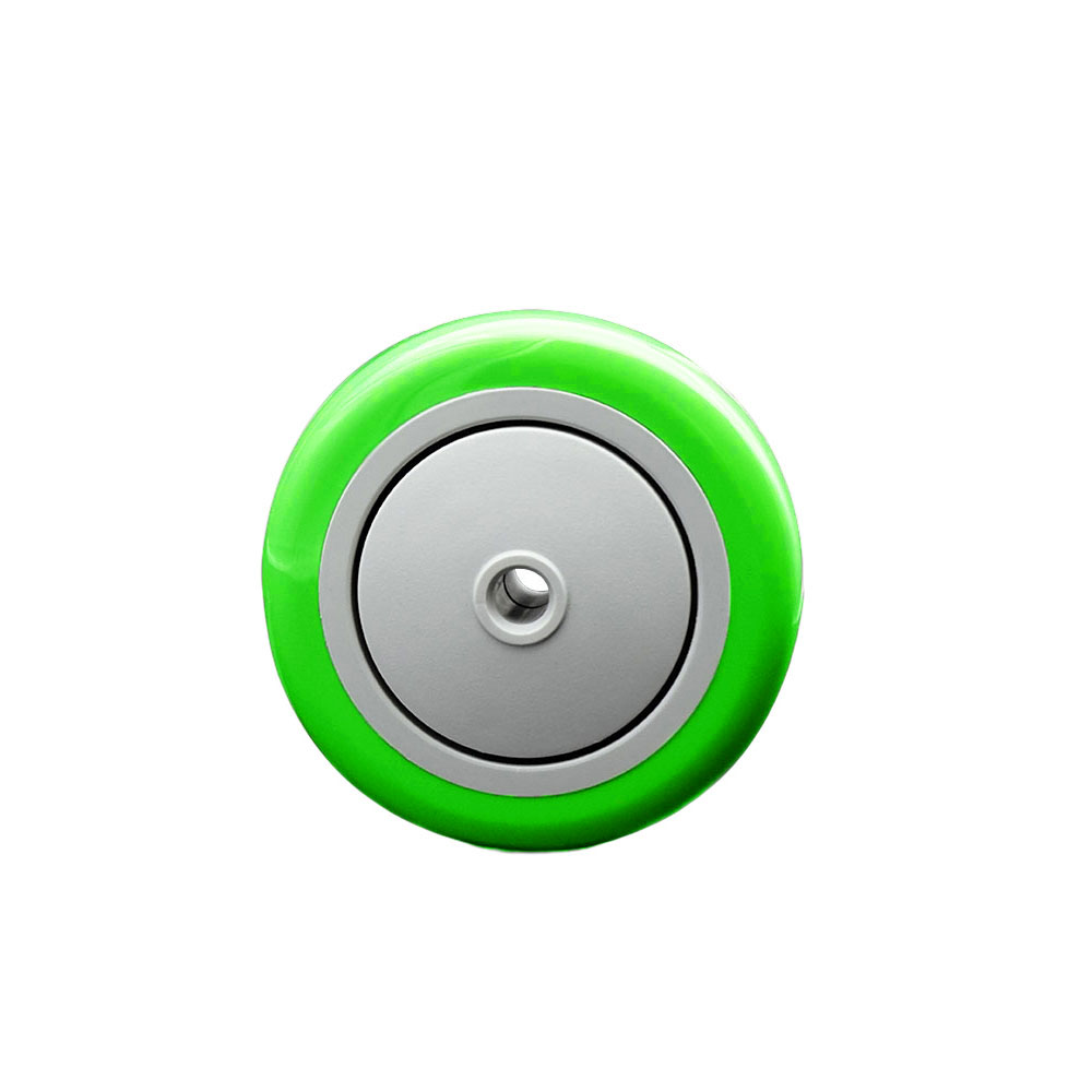 SCC-PPUB414-GRN 4 x 1.25 in. Green Polyurethane on Green Polyolefin Wheel with Precision Ball Bearing - 0.38 in. Bore Non Marking & Non Marring