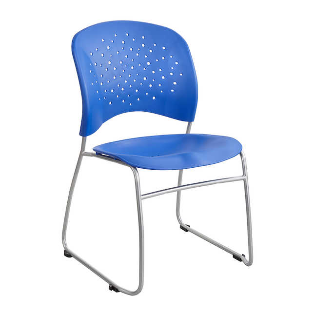 Picture of Safco 6804BU Reve Blue Guest Chair with Sled Base Round Back - 33.5 x 19.75 x 23.5 in. - Pack of 2