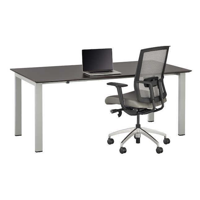 Medina Table Desk with Straight Top - Mocha